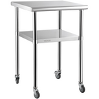 Mesa de preparación de acero inoxidable | VEVOR