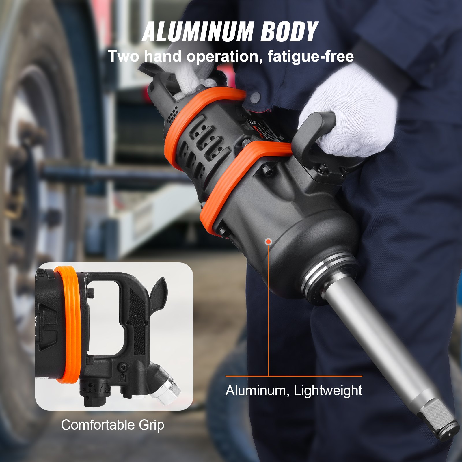 Llave de impacto neumática de 1 pulgada, hasta 5175 ft-lbs | VEVOR
