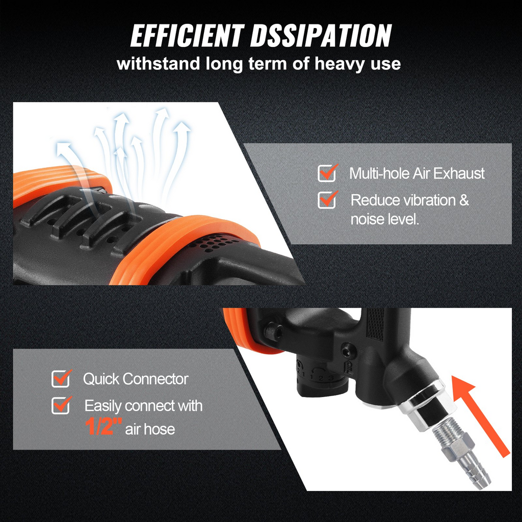 Llave de impacto neumática de 1 pulgada, hasta 5175 ft-lbs | VEVOR