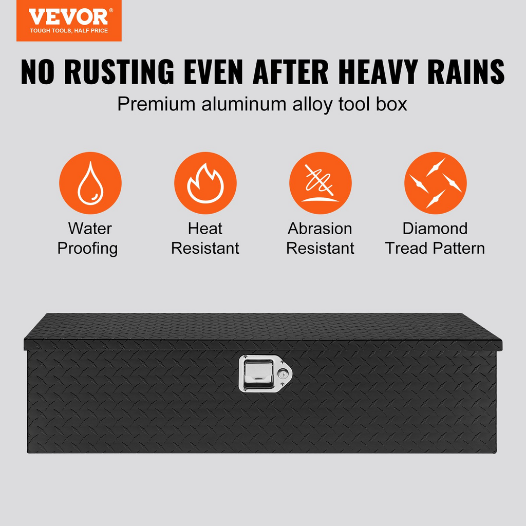 Caja de herramientas de aluminio resistente para caja, 25 cm | VEVOR