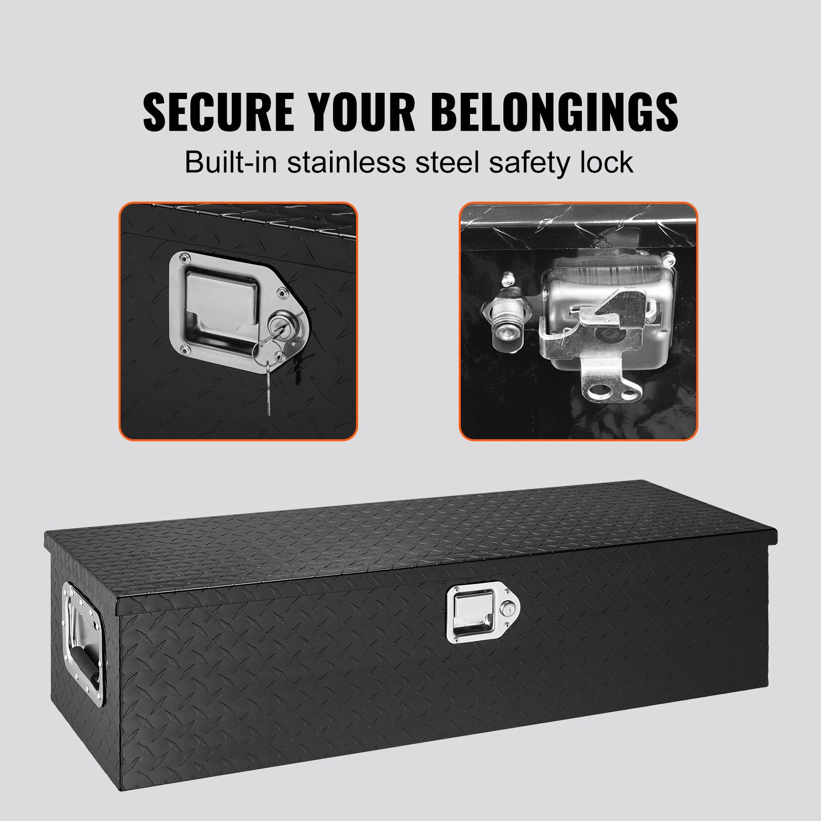 Caja de herramientas de aluminio resistente para caja, 25 cm | VEVOR