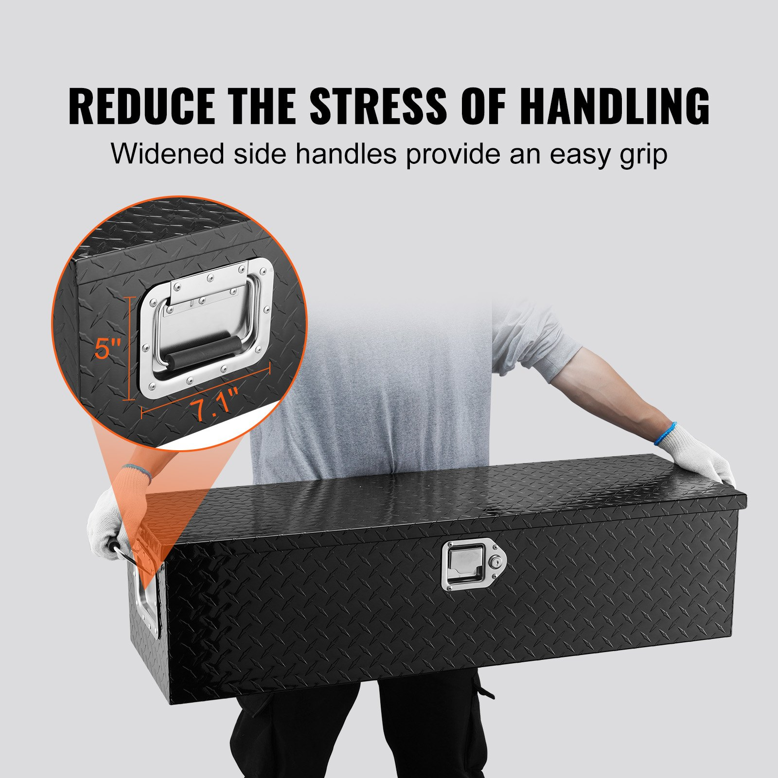 Caja de herramientas de aluminio resistente para caja, 25 cm | VEVOR