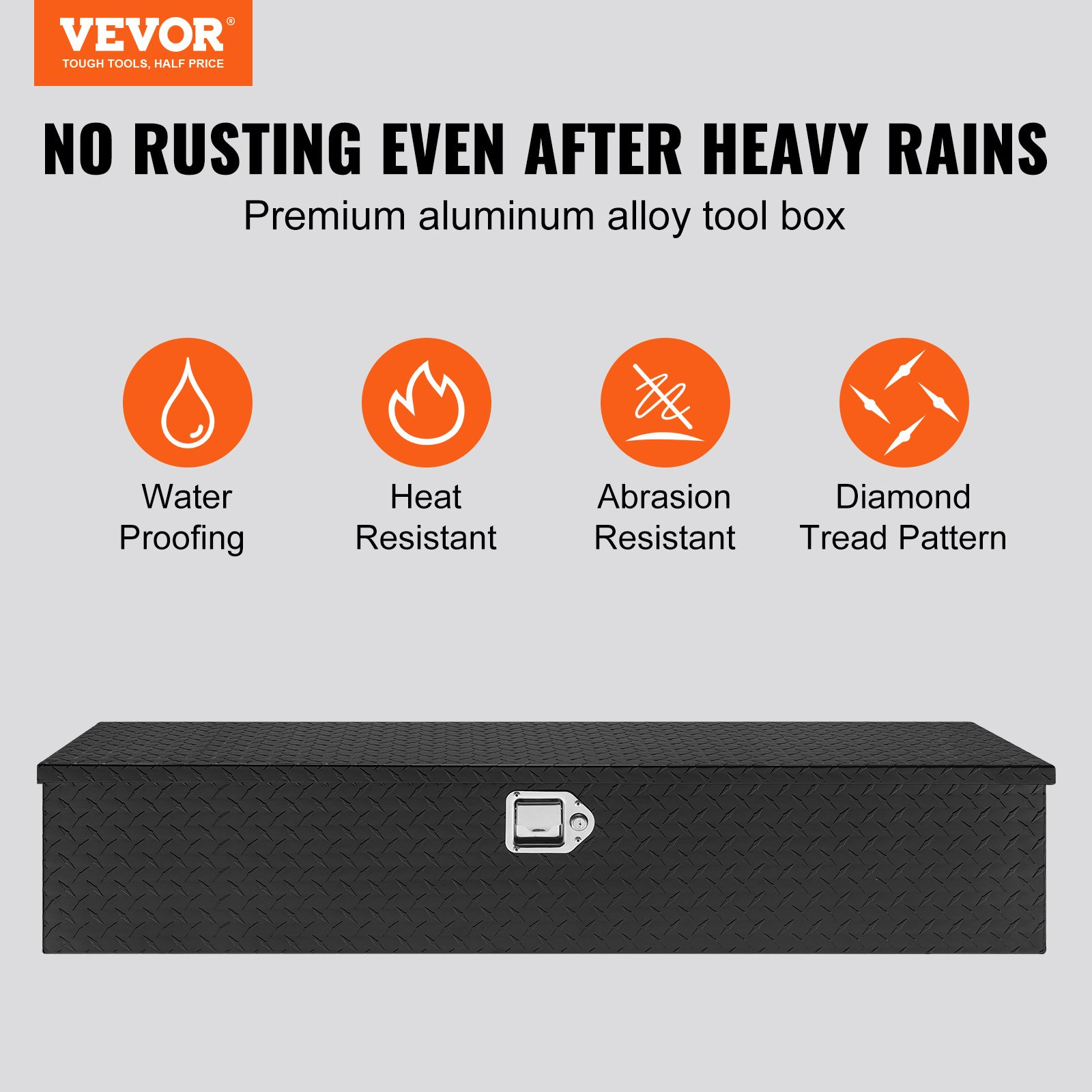 Caja de herramientas de aluminio resistente para caja LCZXG48X15 | VEVOR