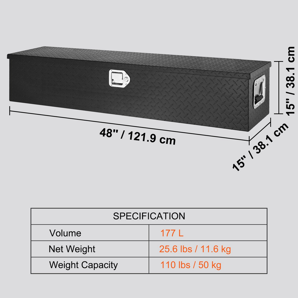 Caja de herramientas de aluminio resistente para caja LCZXG48X15 | VEVOR