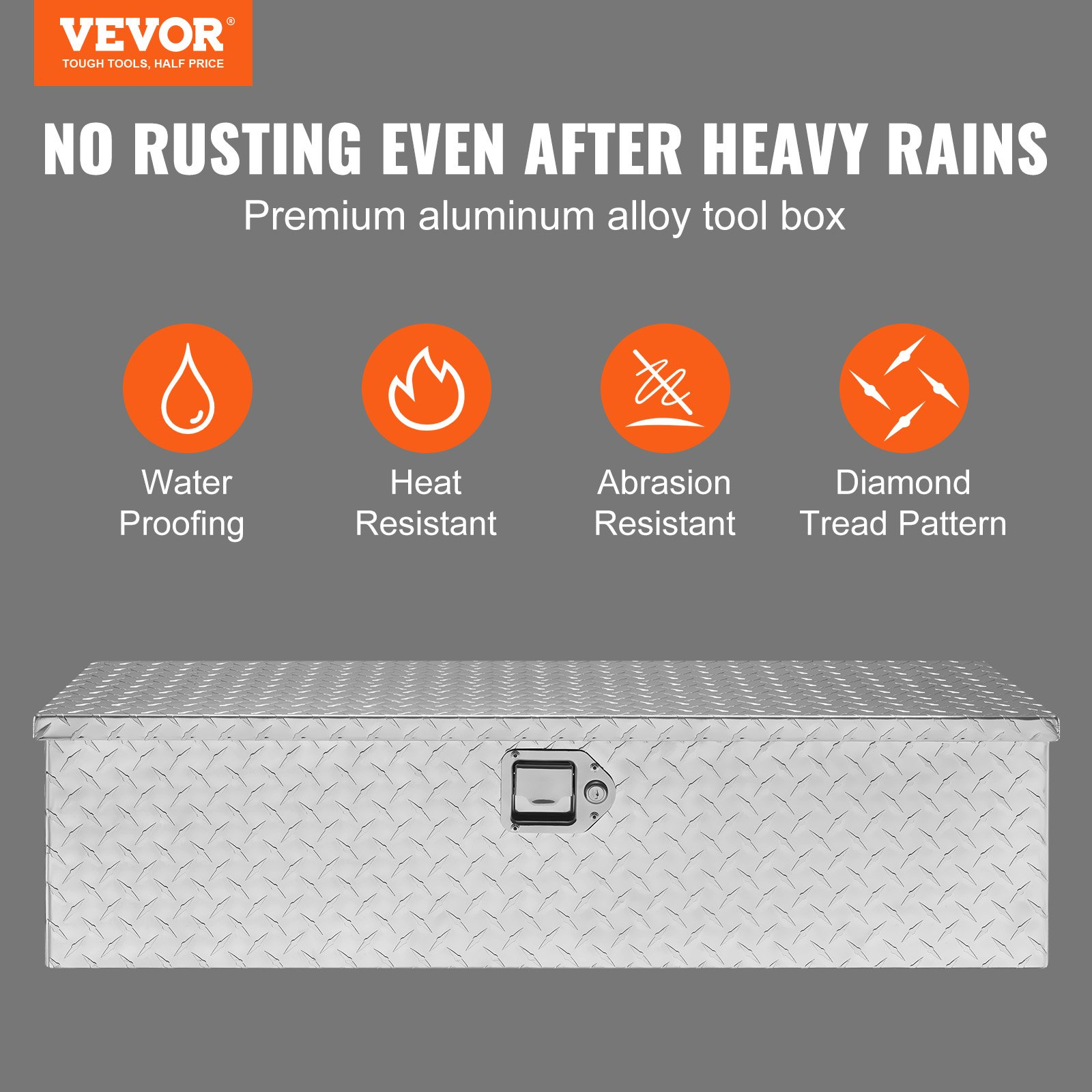 Caja de herramientas de aluminio resistente para caja LCZXG39X13 | VEVOR