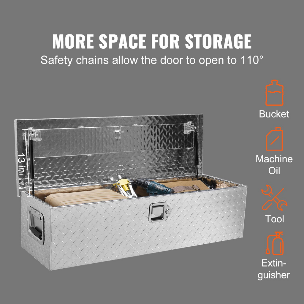 Caja de herramientas de aluminio resistente para caja LCZXG39X13 | VEVOR