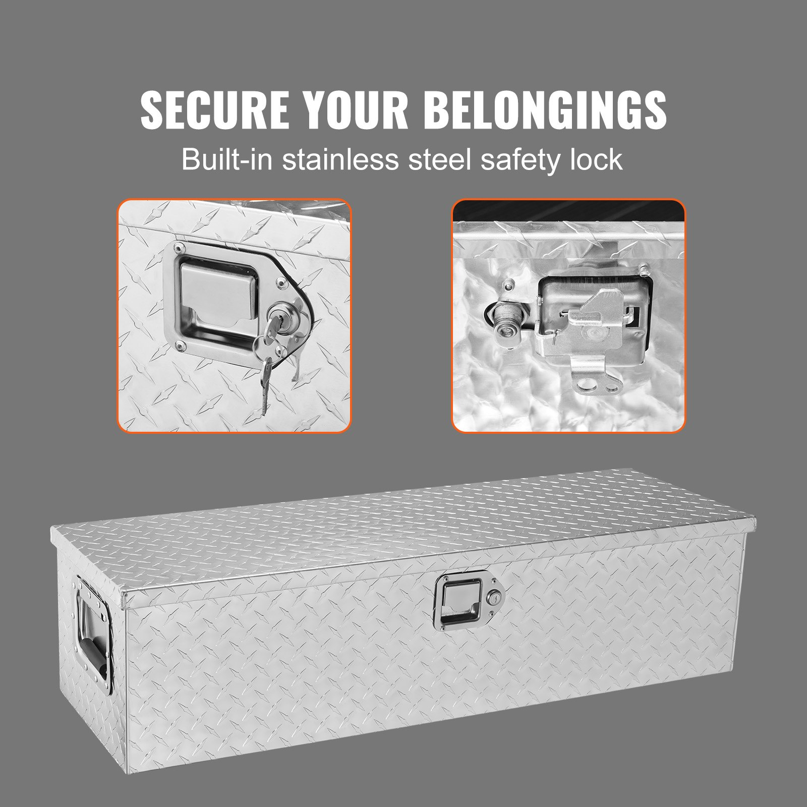 Caja de herramientas de aluminio resistente para caja LCZXG39X13 | VEVOR