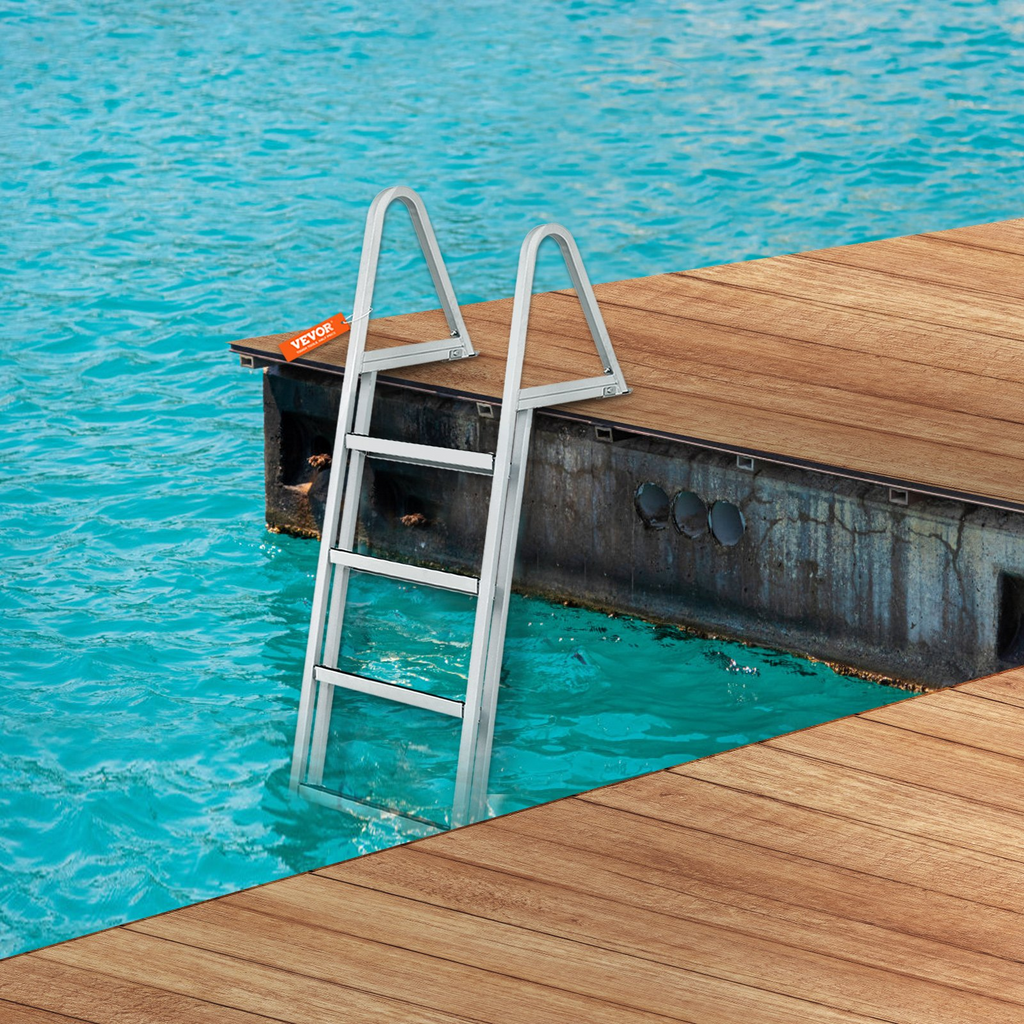 Escalera de muelle, 4 peldaños desmontables