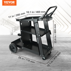 Carro de soldadura de 3 niveles, con capacidad de 181 kg | VEVOR