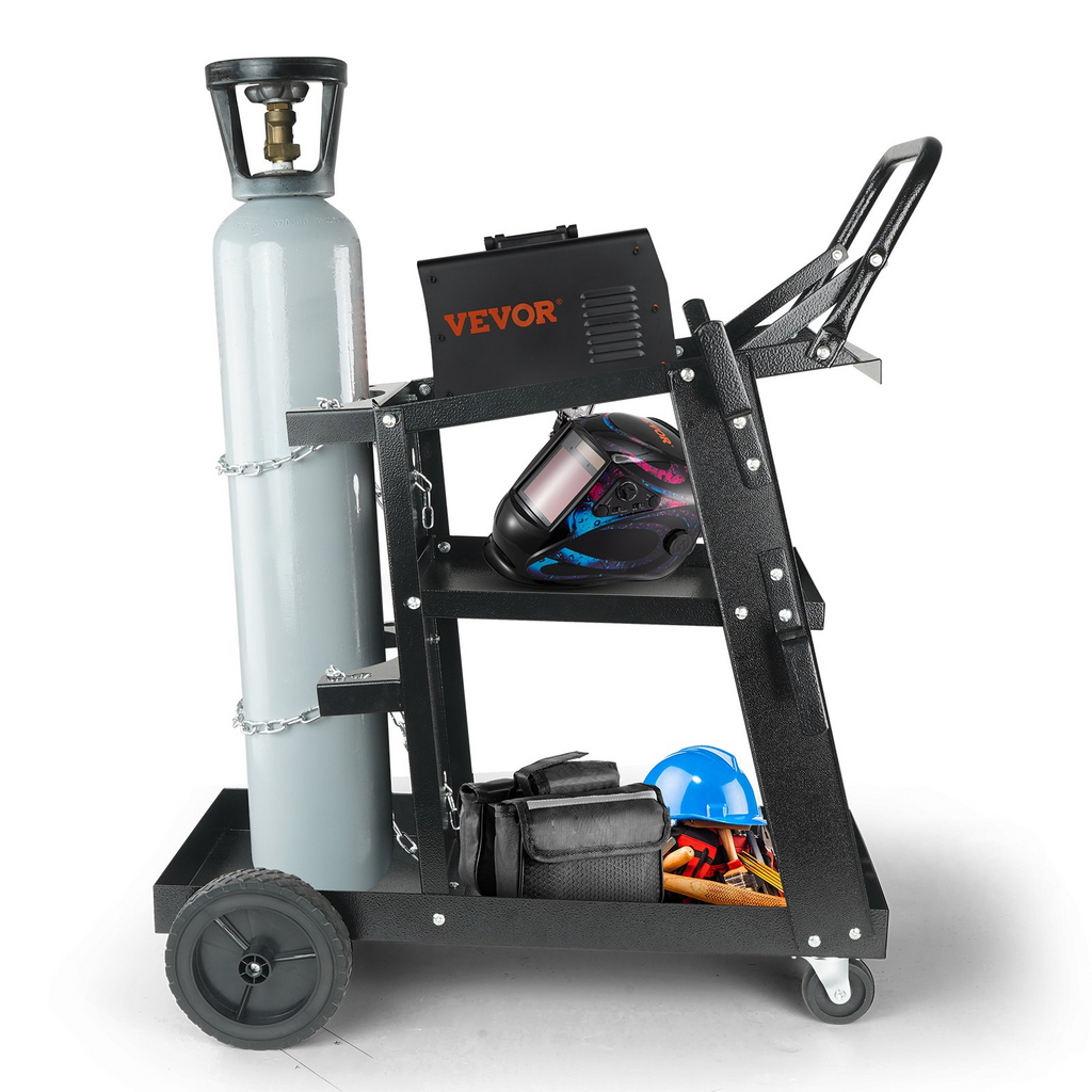 Carro de soldadura de 3 niveles, con capacidad de 181 kg | VEVOR