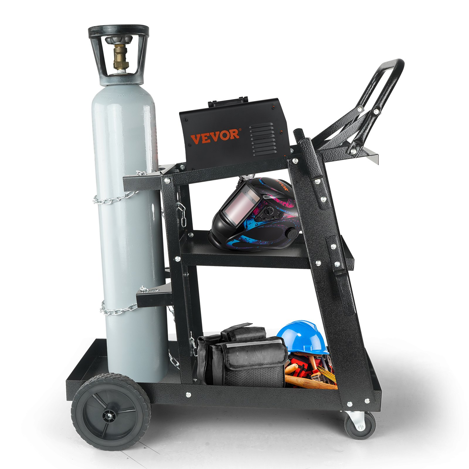 Carro de soldadura de 3 niveles, con capacidad de 181 kg | VEVOR