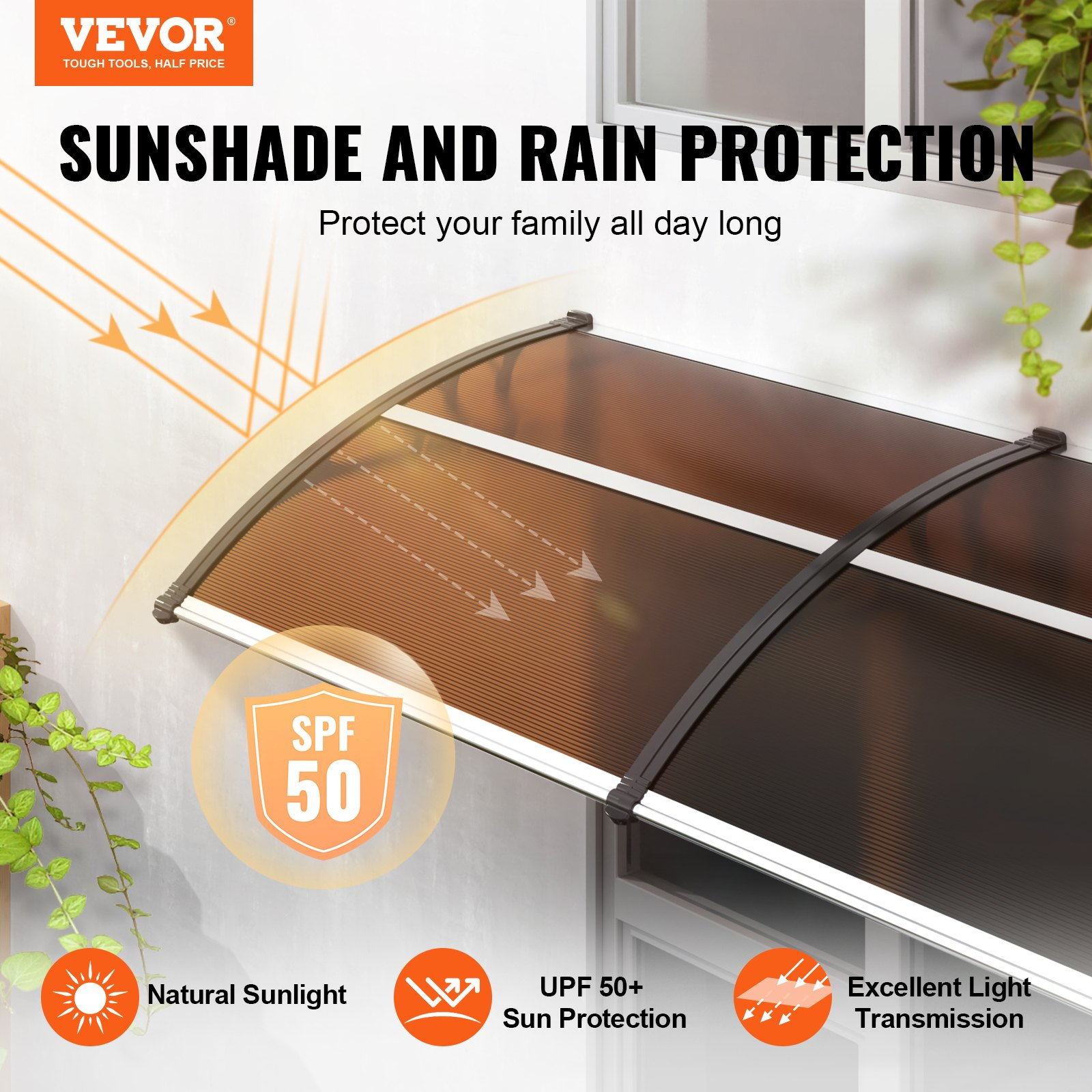 Toldo para puertas y ventanas de 203 x 101 cm | VEVOR