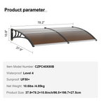 Toldo para puertas y ventanas de 203 x 101 cm | VEVOR