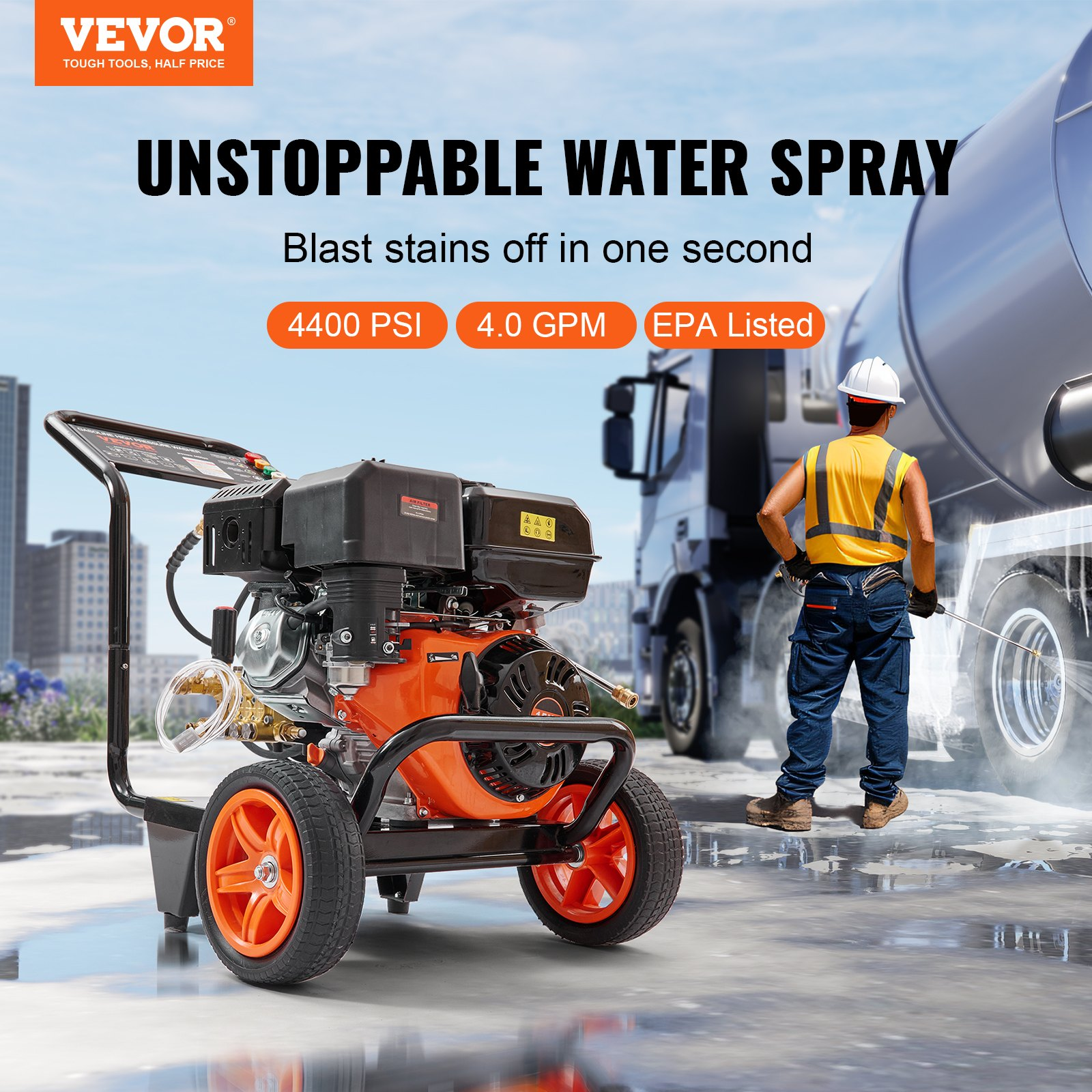 Hidrolavadora, 4400 PSI, 4.0 GPM | VEVOR