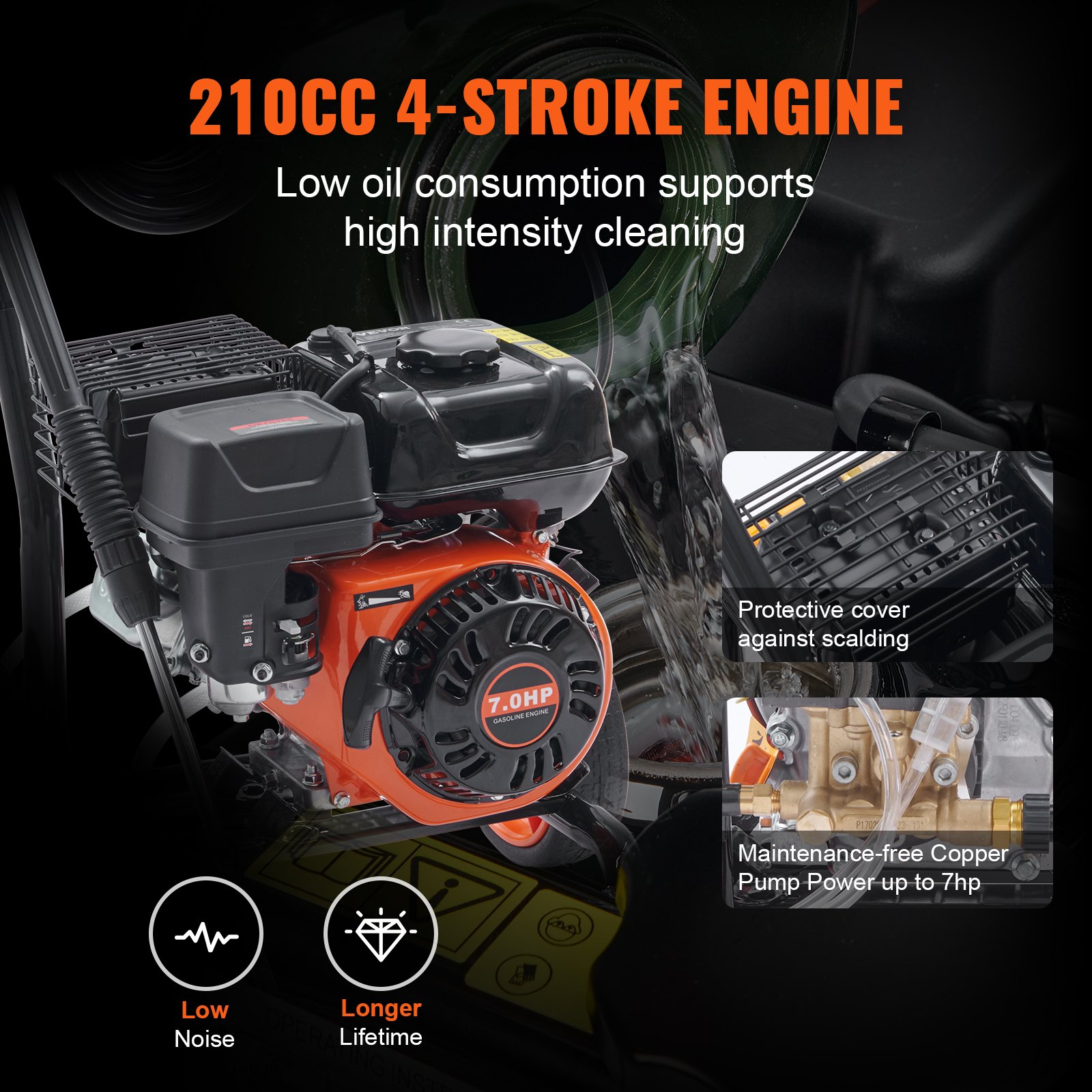 Hidrolavadora, 3600 PSI, 2.6 GPM | VEVOR