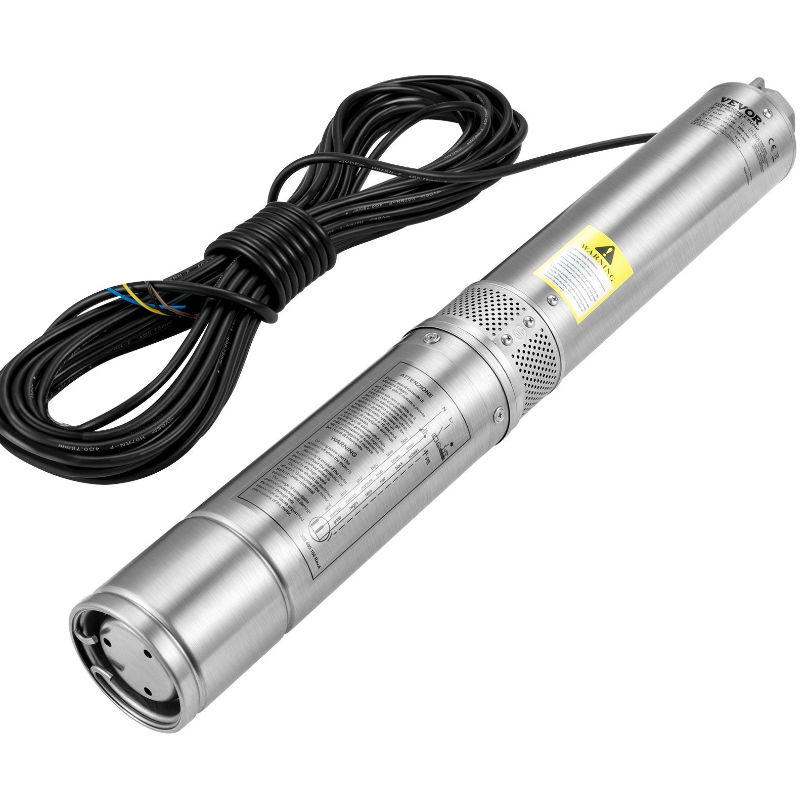 Bomba sumergible para pozos profundos, 2 HP/1500 W | VEVOR