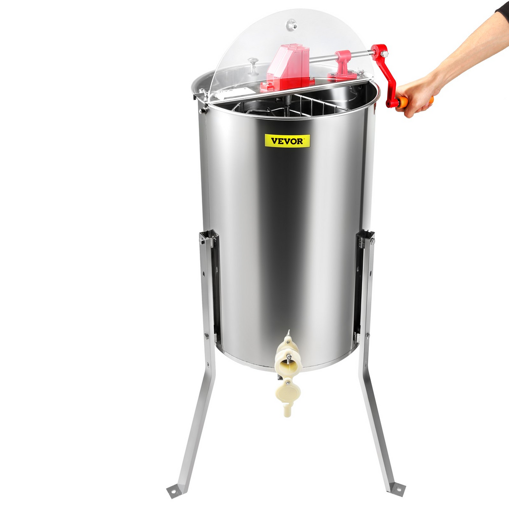 Extractor de miel manual, extractor de miel de 3 cuadros | VEVOR