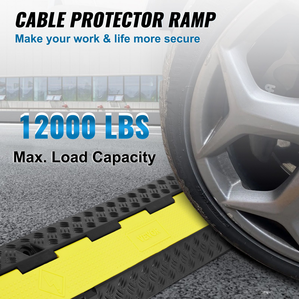 Rampa protectora de cables de 3 piezas, 2 canales | VEVOR