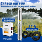 Bomba sumergible para pozos profundos, 2 HP | VEVOR