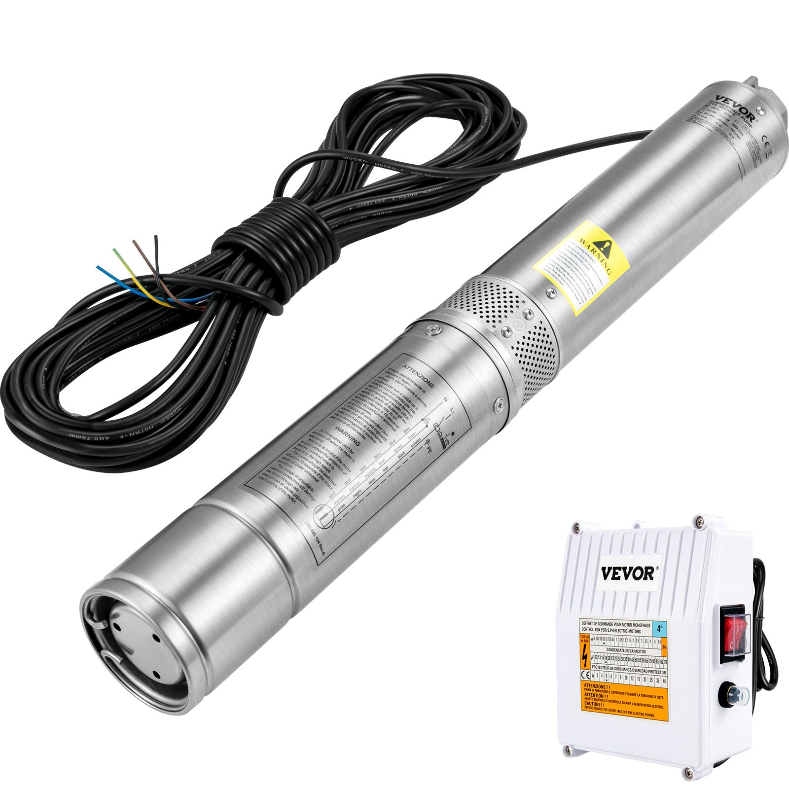 Bomba sumergible para pozos profundos, 2 HP | VEVOR