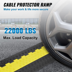 Rampa protectora de cables (5 unidades, 2 canales | VEVOR