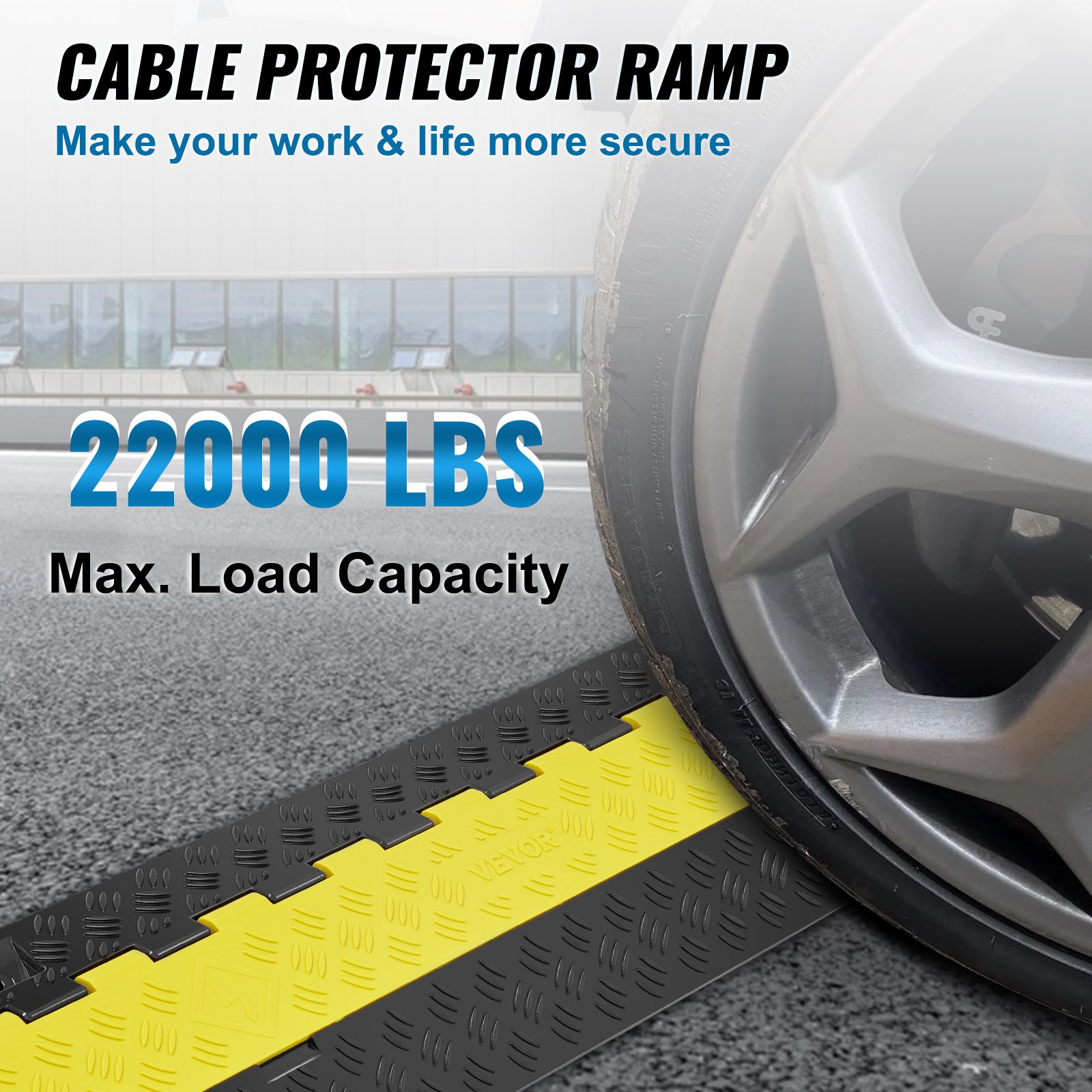 Rampa protectora de cables (5 unidades, 2 canales | VEVOR