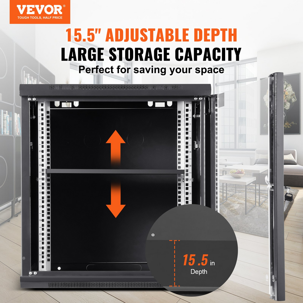 Miniatura del producto Gabinete de red para servidor 12U | VEVOR
