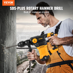 Taladro percutor rotativo de 1-1/4 pulgadas SDS-Plus | VEVOR