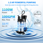 Bomba sumergible de 1, 5 HP | VEVOR