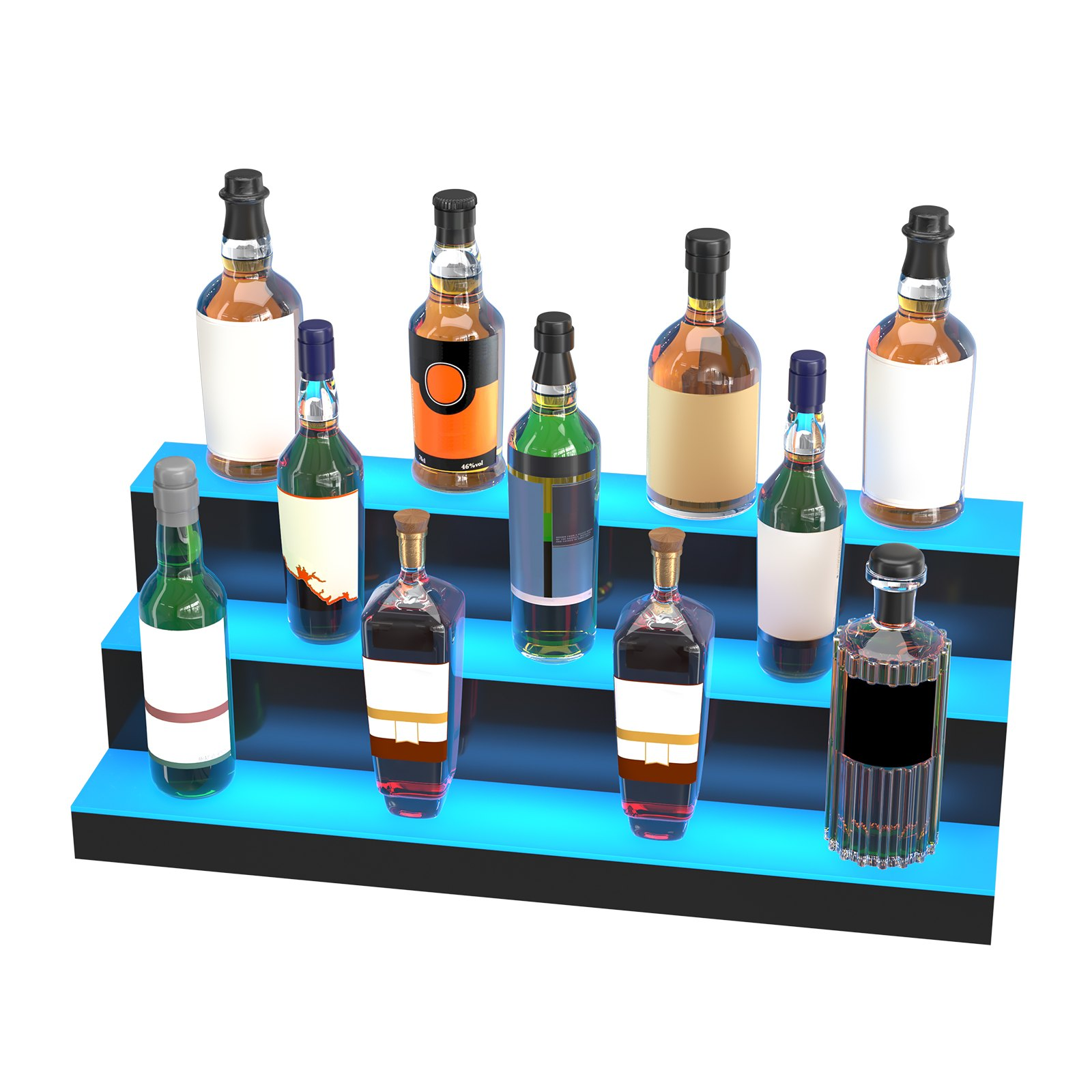 Expositor de botellas de licor con iluminación LED, 76 cm | VEVOR