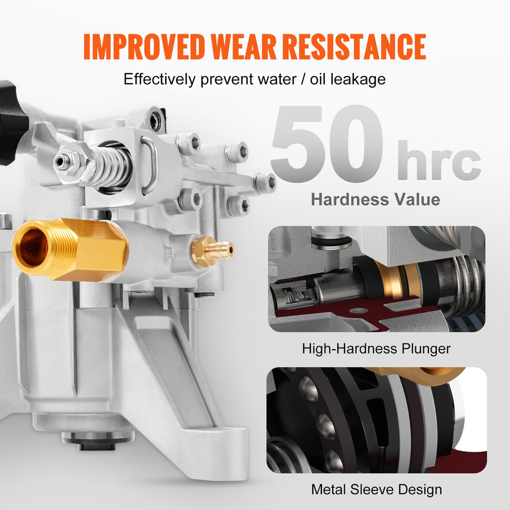 Bomba para hidrolavadora, eje vertical de 7/8" | VEVOR