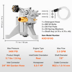 Bomba para hidrolavadora, eje vertical de 7/8" | VEVOR