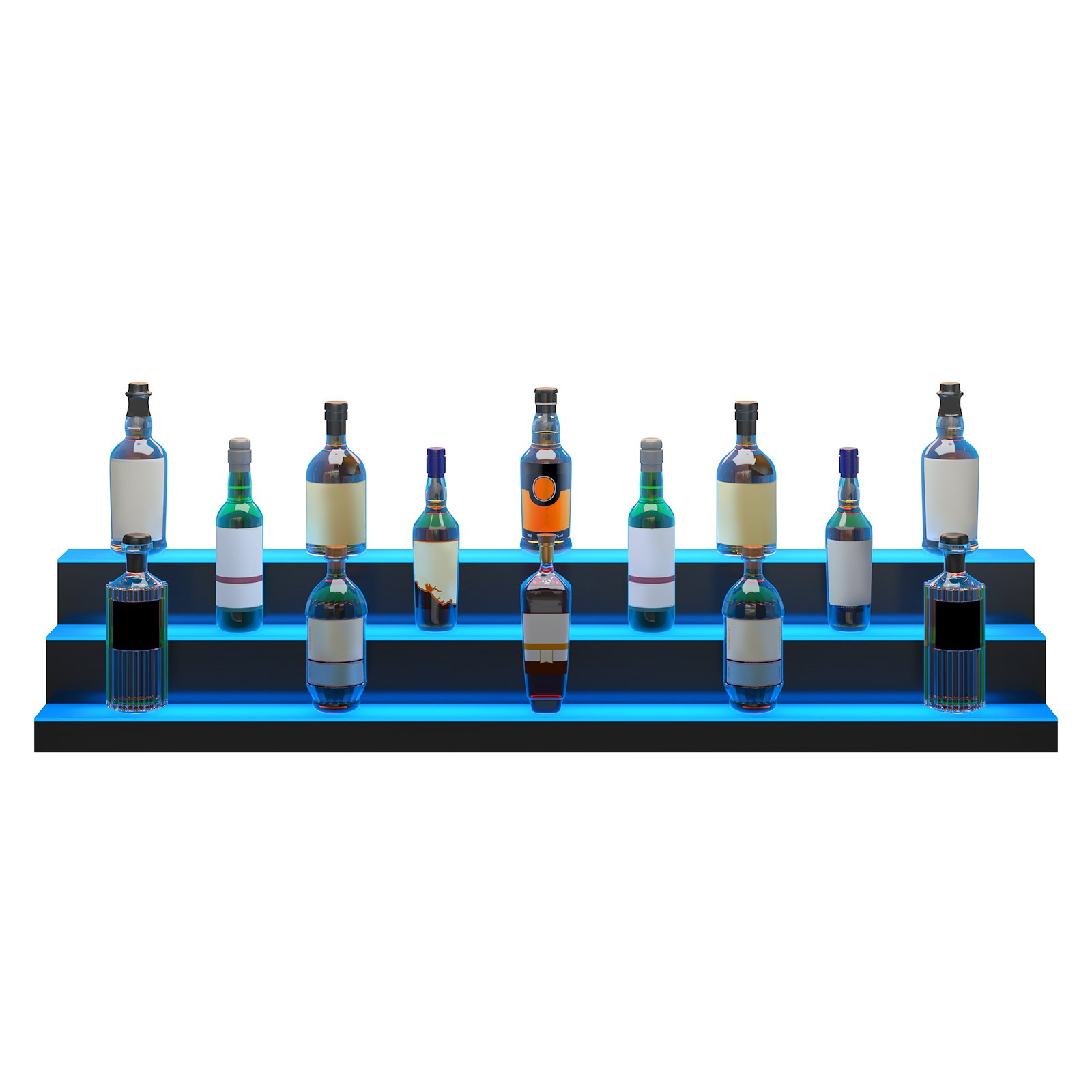 Expositor de botellas de licor con iluminación LED, 152 cm | VEVOR