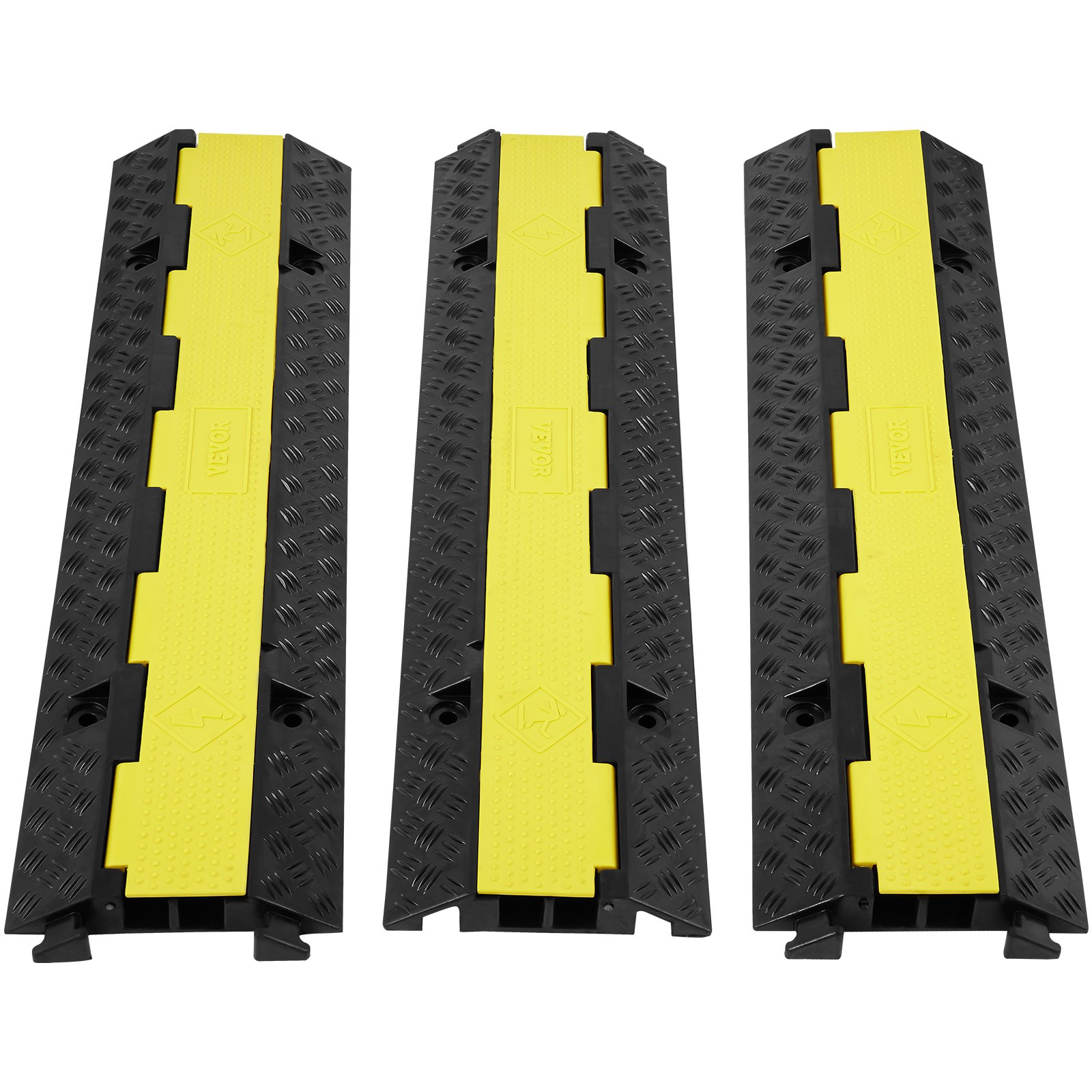 Rampa protectora de cables de 3 piezas, 2 canales | VEVOR