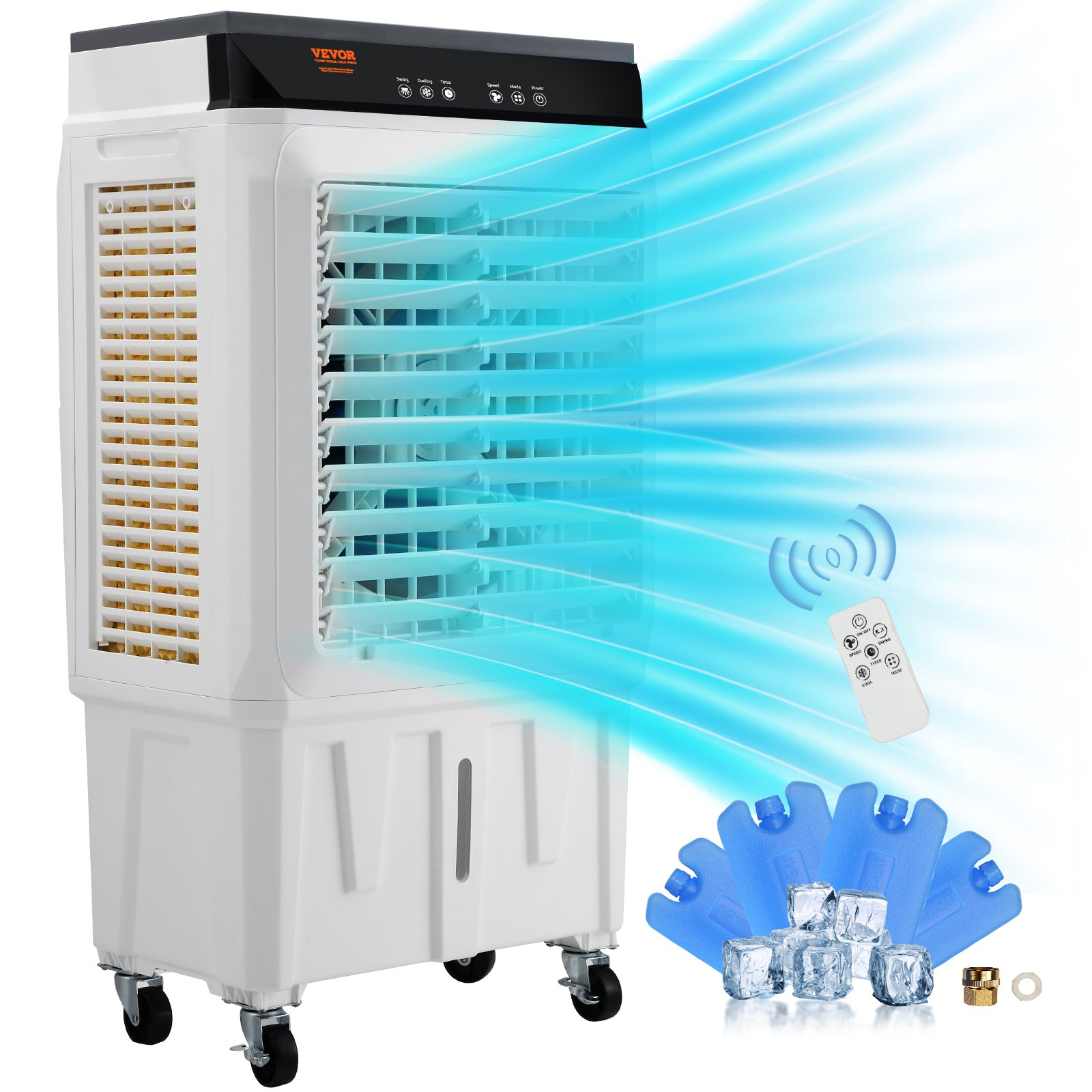 Enfriador de aire evaporativo, 2100 CFM | VEVOR