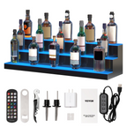 Expositor de botellas de licor con iluminación LED, 101,6 cm | VEVOR