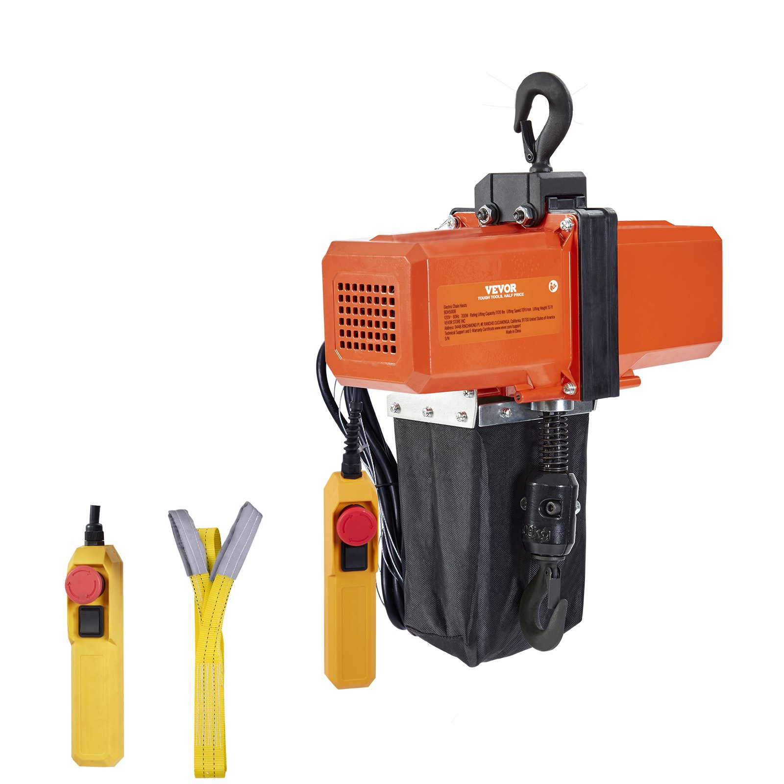 Polipasto eléctrico de cadena de 1100 lbs | VEVOR