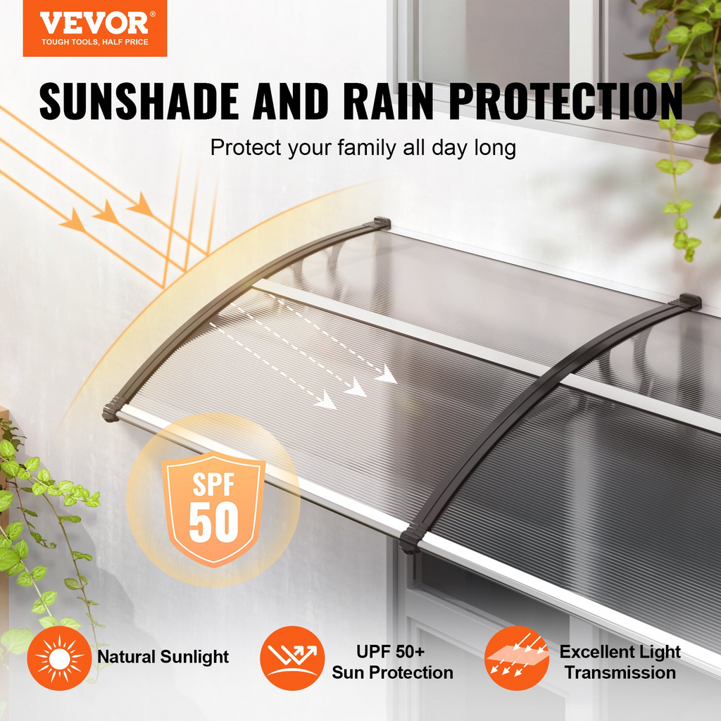 Toldo para puertas y ventanas de 101, 6 x | VEVOR