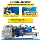 Torno de precisión mini para metal de 7x12" | VEVOR