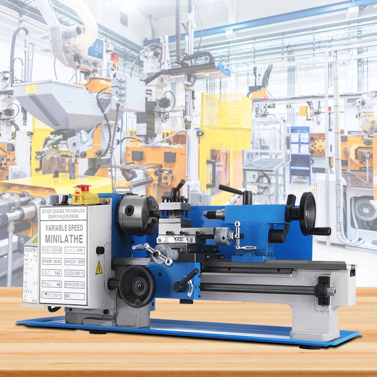 Torno de precisión mini para metal de 7x12" | VEVOR