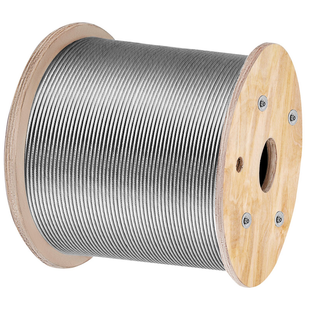 Cable de acero inoxidable 316 de 1/8" 1x19 | VEVOR