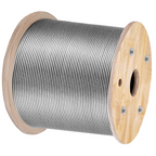 Cable de acero inoxidable 316 de 1/8" 1x19 | VEVOR