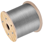 Cable de acero inoxidable 316 de 1/8" 1x19 | VEVOR
