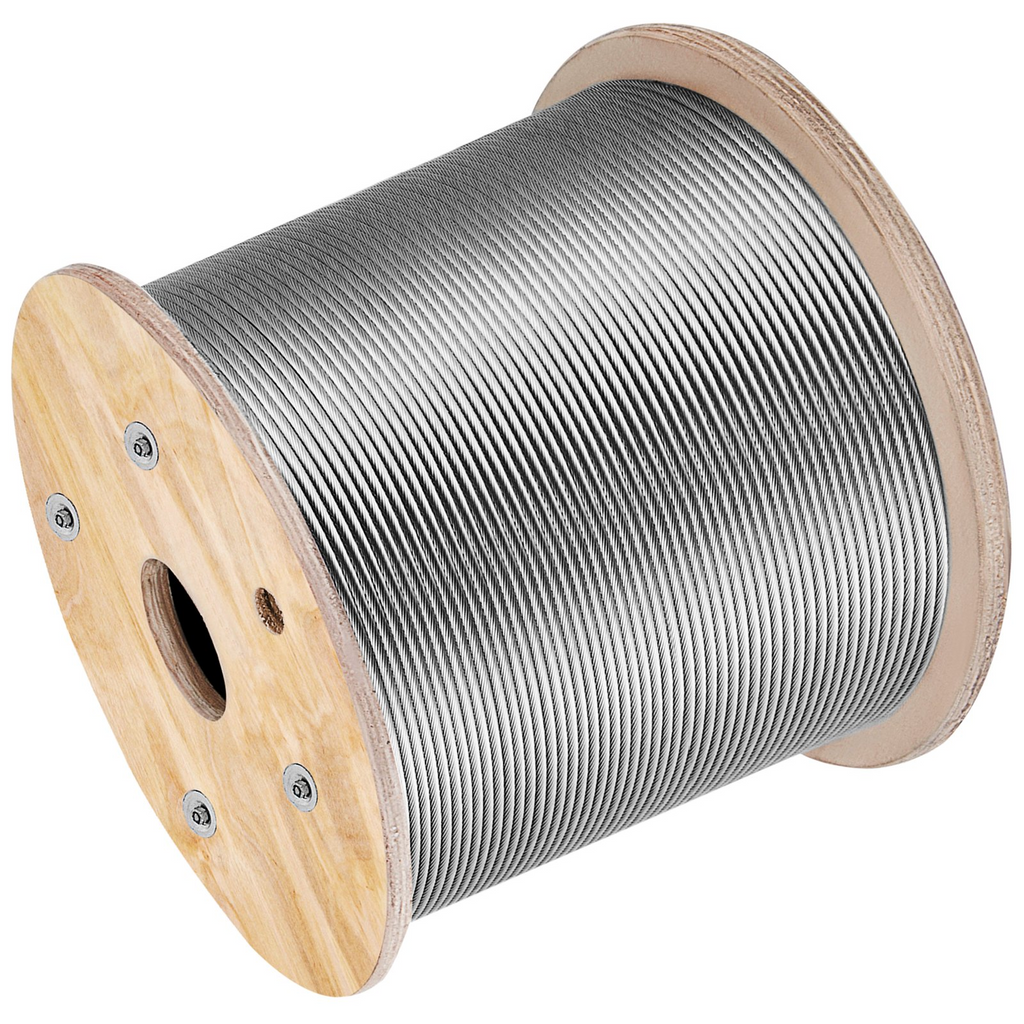 Cable de acero inoxidable de 1/8" y 1000 pies | VEVOR