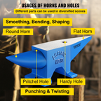 Yunque Pro Horn, yunque de acero de 30 kg/66 | VEVOR