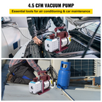 Bomba de vacío de 4, 5 CFM, 1/3 HP, 5 PA