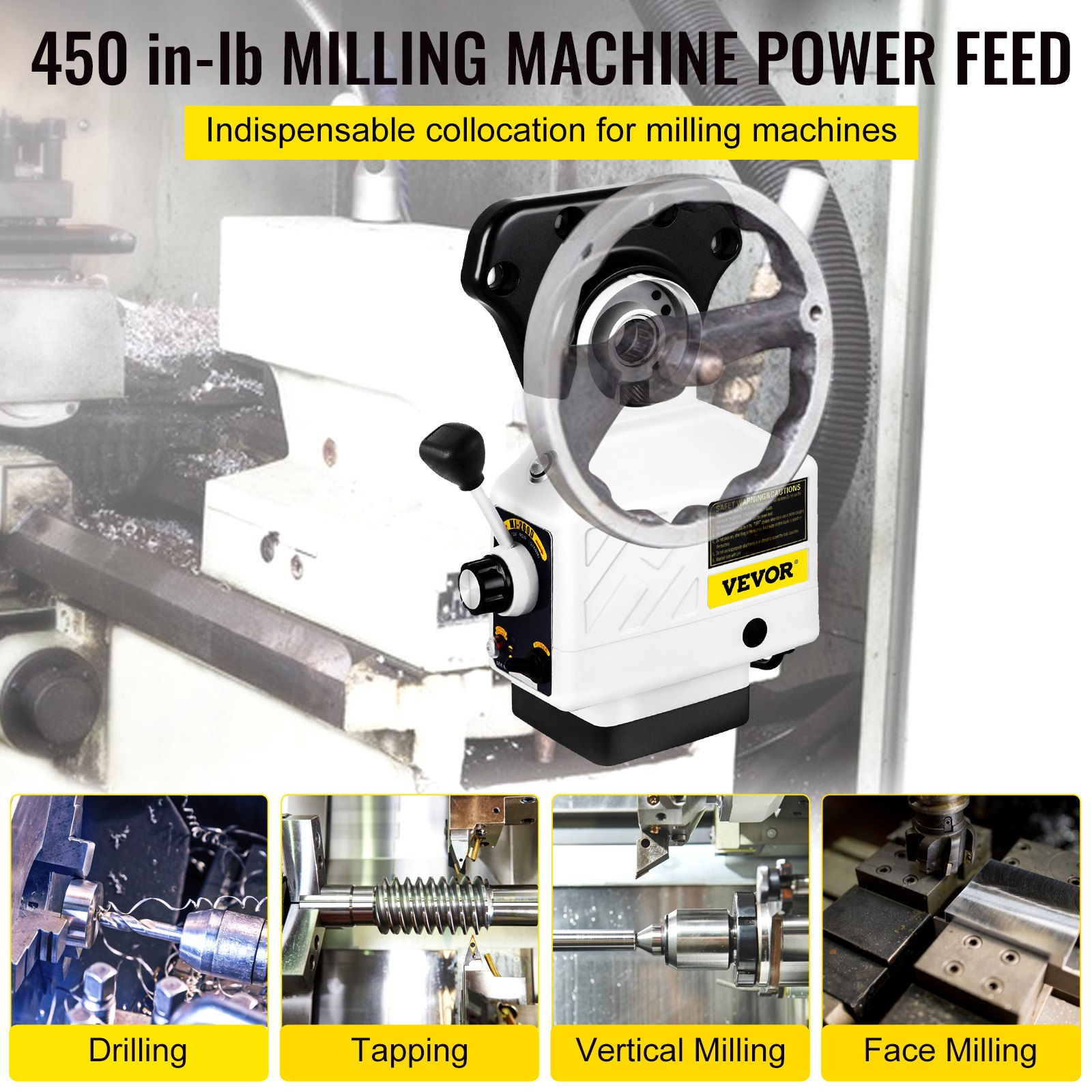 Alimentador de mesa para fresadora de eje X, 200 RPM | VEVOR