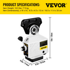 Alimentador de mesa para fresadora de eje X, 200 RPM | VEVOR