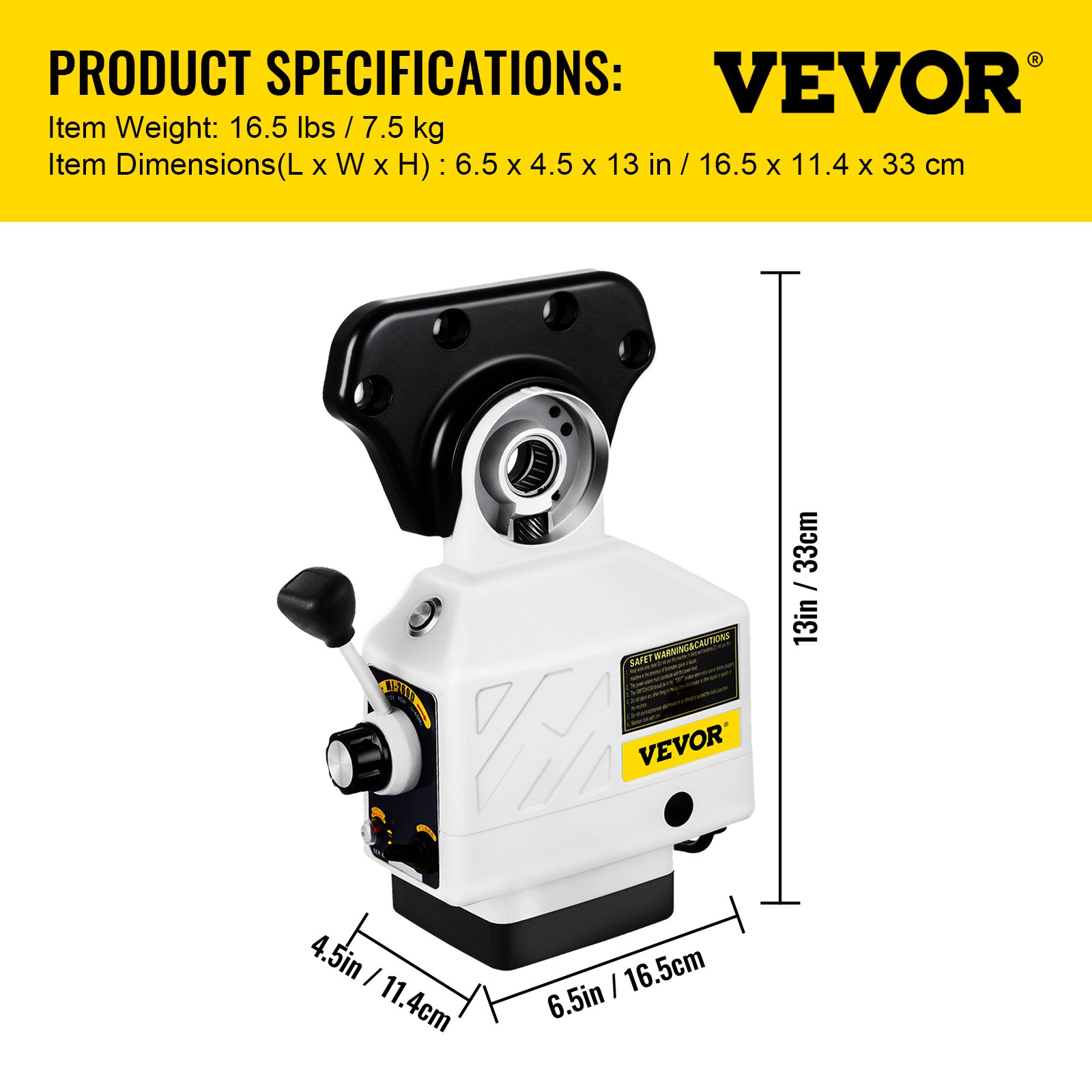 Alimentador de mesa para fresadora de eje X, 200 RPM | VEVOR