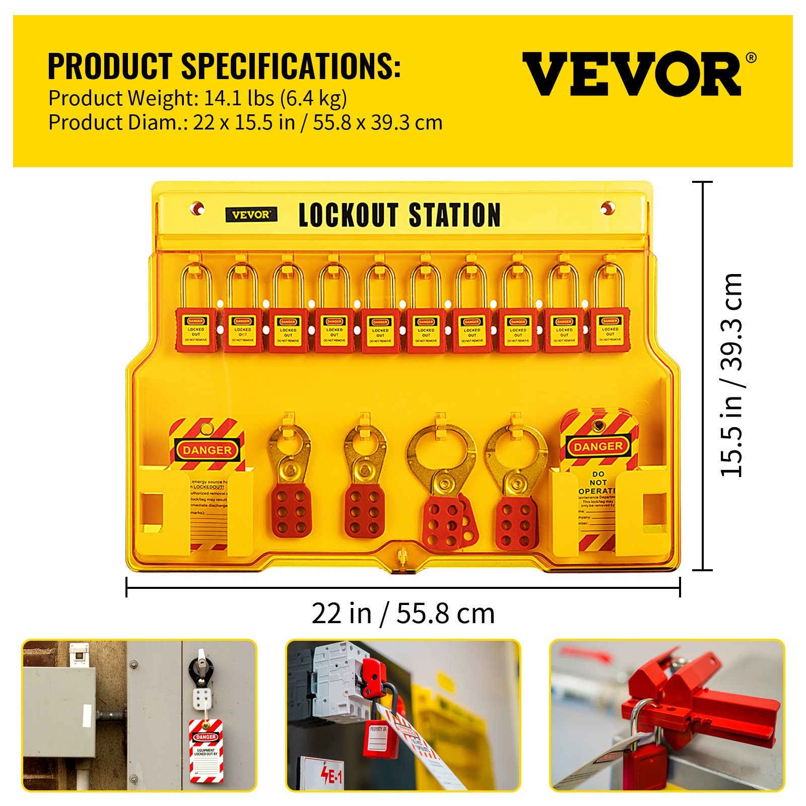 Kits de bloqueo y etiquetado de 58 piezas. El kit | VEVOR